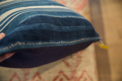 Indigo African Textile Throw Pillow // ONH Item 9624, Image 3