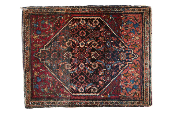 Vintage Fine Farahan Sarouk Square Rug Mat // ONH Item: 9629