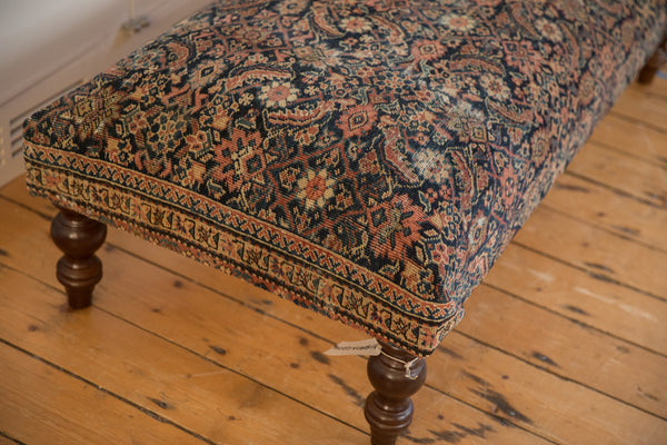 RESERVED Vintage Persian Fereghan Rug Ottoman Coffee Table // ONH Item: AS8097A12275A, Image 2