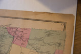 Antique 1868 Bedford Katonah NY map's upper right, showing edge wear and page 13.