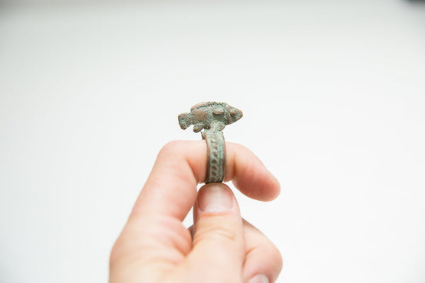 Vintage African Bronze Fish Ring