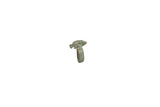 Vintage African bronze fish ring with a textured band and aged, greenish patina.