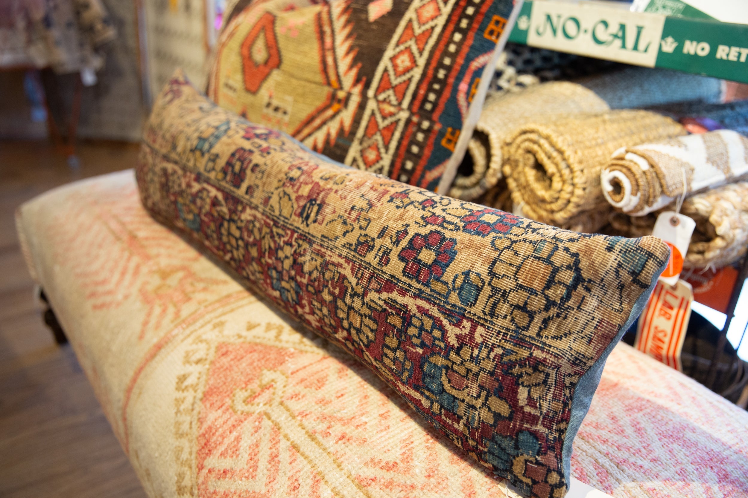 Vintage Rug Fragment Pillow // ONH Item AS10281A10359A Image 1