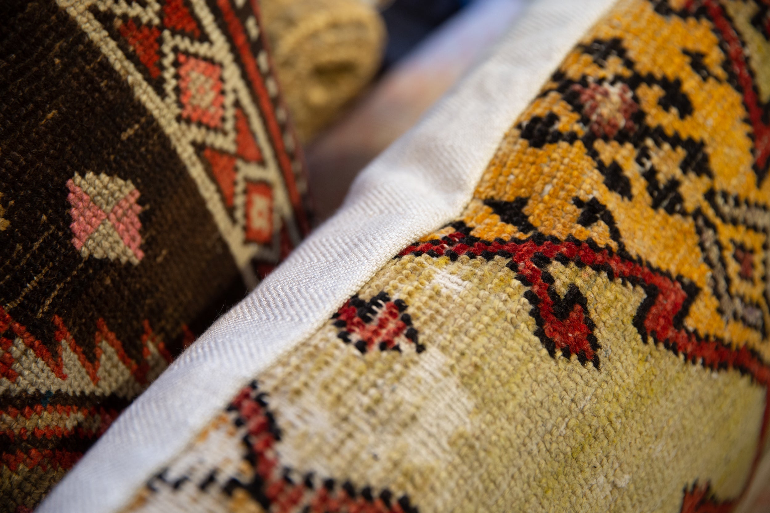 Vintage Rug Fragment Pillow // ONH Item AS10294A10343A Image 1