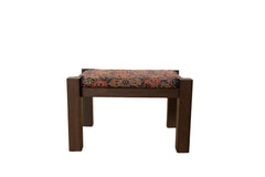 Reclaimed Antique Rug Fragment Footstool // ONH Item AS1128Z1129Z1