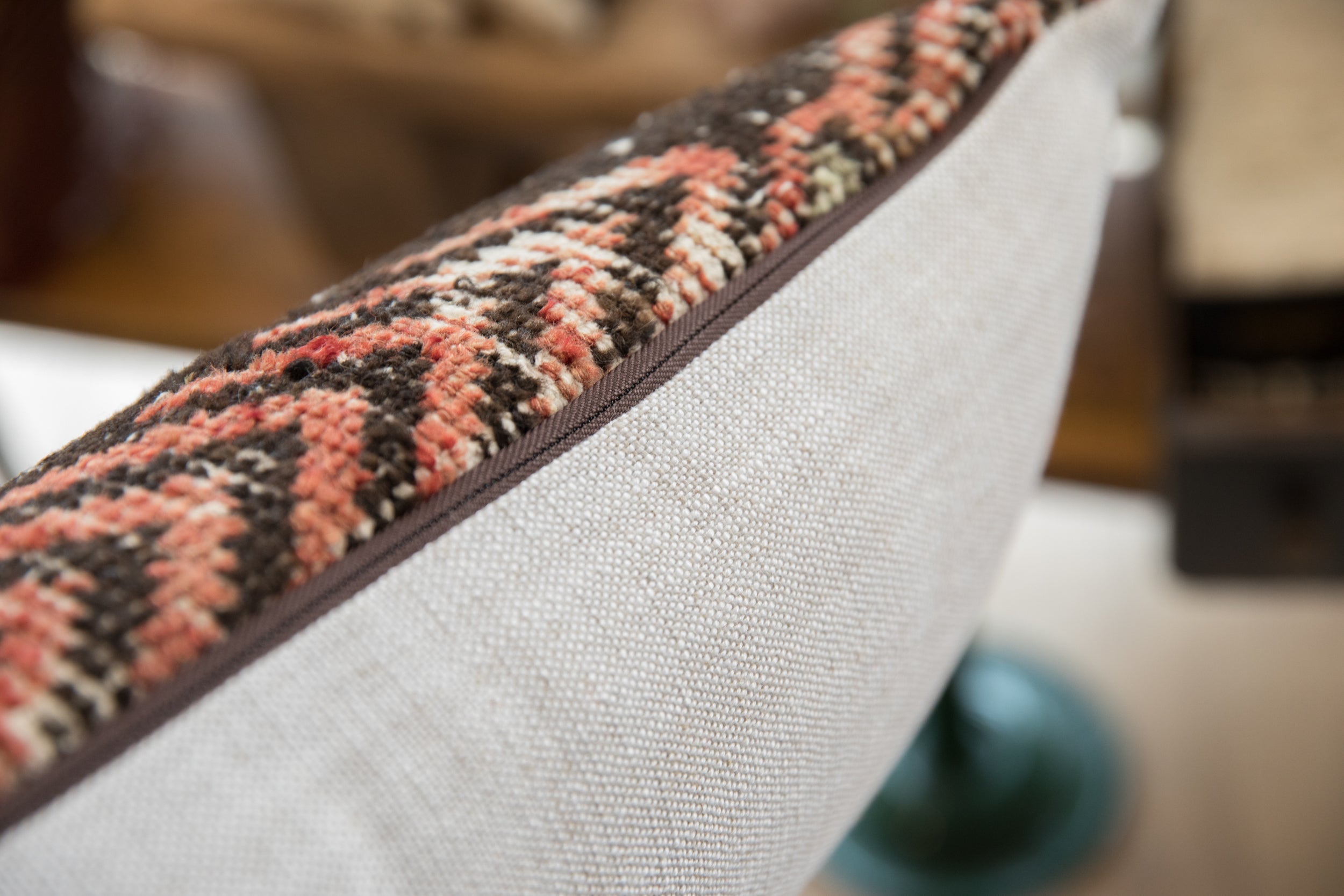 Vintage Rug Fragment Pillow // ONH Item AS11943A11963A, Image 1