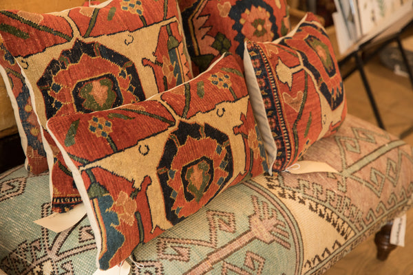 Antique Bijar Rug Fragment Pillow // ONH Item AS11943A11968A, Image 7