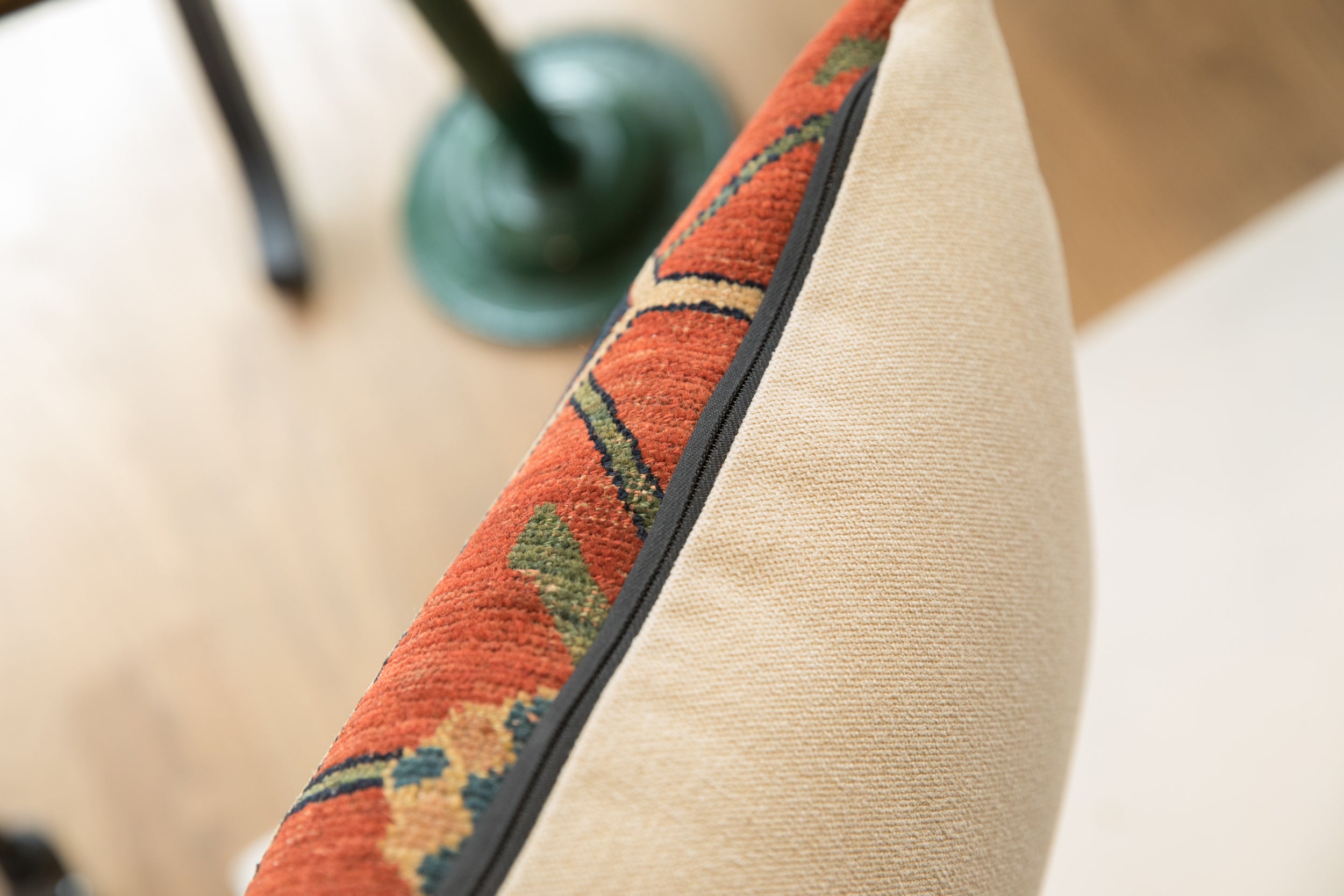 Antique Bijar Rug Fragment Pillow // ONH Item AS11943A11970A, Image 1