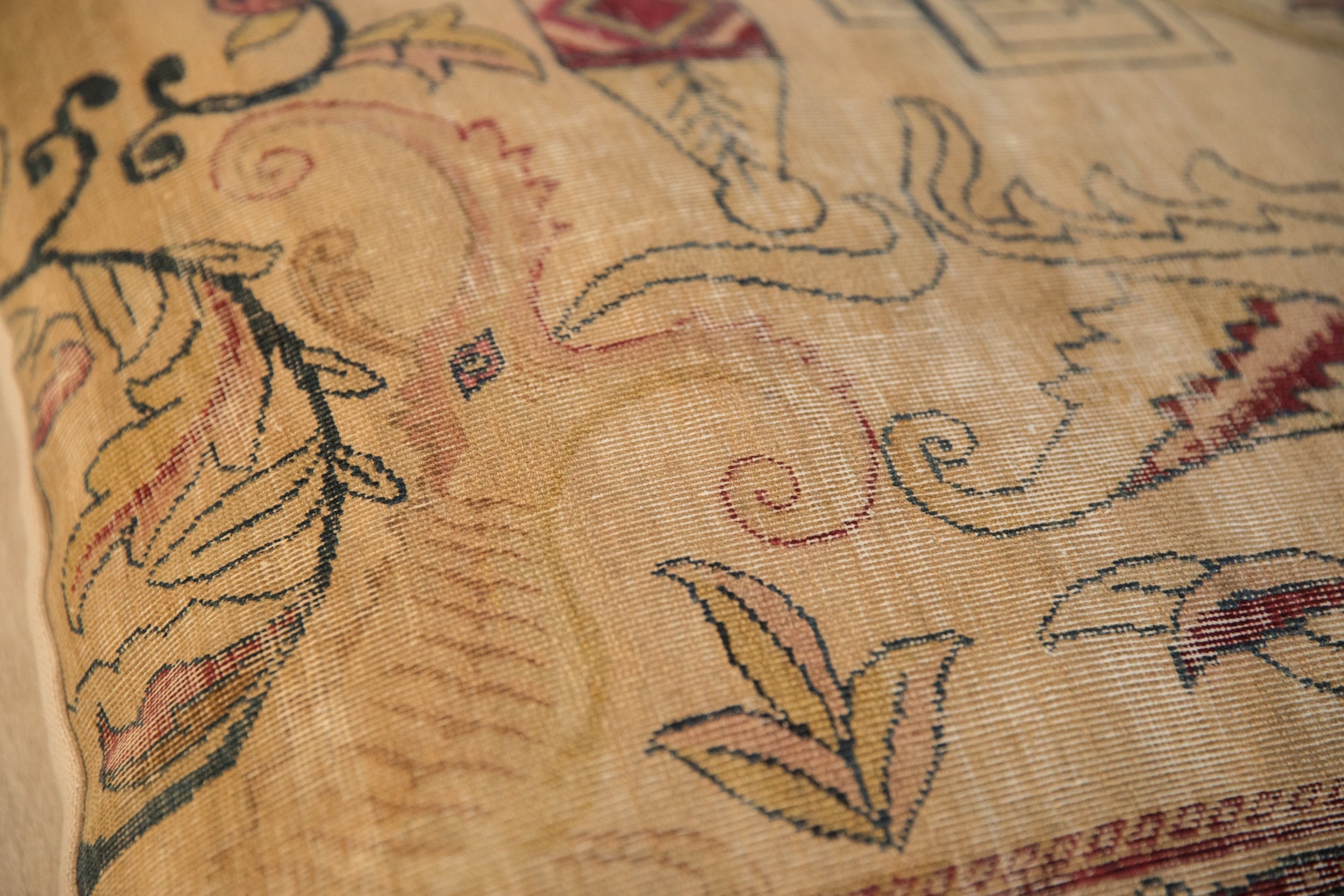 XL Vintage Rug Fragment Pillow 24x36 // ONH Item: AS11947A12330A, Image 1