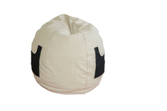 Small Hemp Bean Bag Chair with Foam and Swappable Pocket // ONH Item AS13076A13077A1