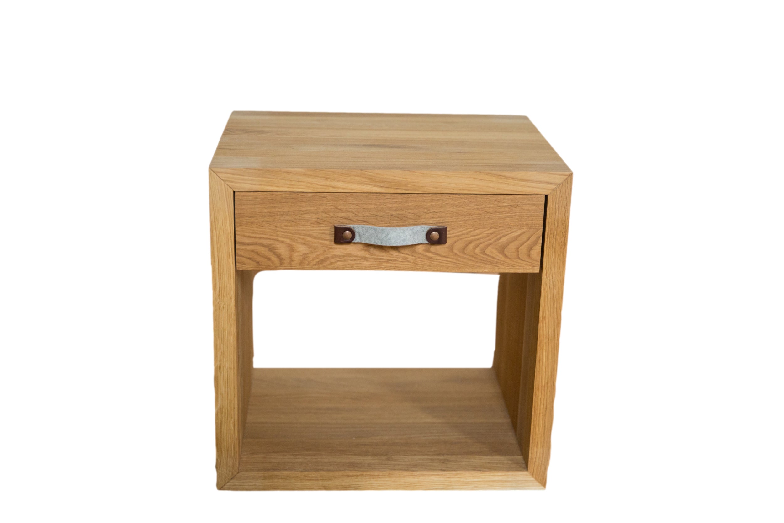Wooden Nightstand with Swappable Handle // ONH Item AS13081A13082A, Image 1