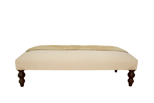 Handmade Canvas Changeable Rug Fragment Ottoman Coffee Table // ONH Item AS8097A1127Z, Image 2