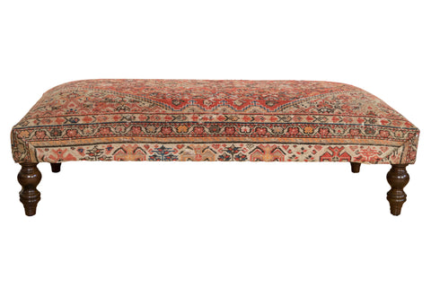 Vintage Persian Rug Ottoman Coffee Table // ONH Item AS8097A11814A