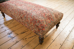 Vintage Persian Rug Ottoman Coffee Table // ONH Item AS8097A11814A Image 5