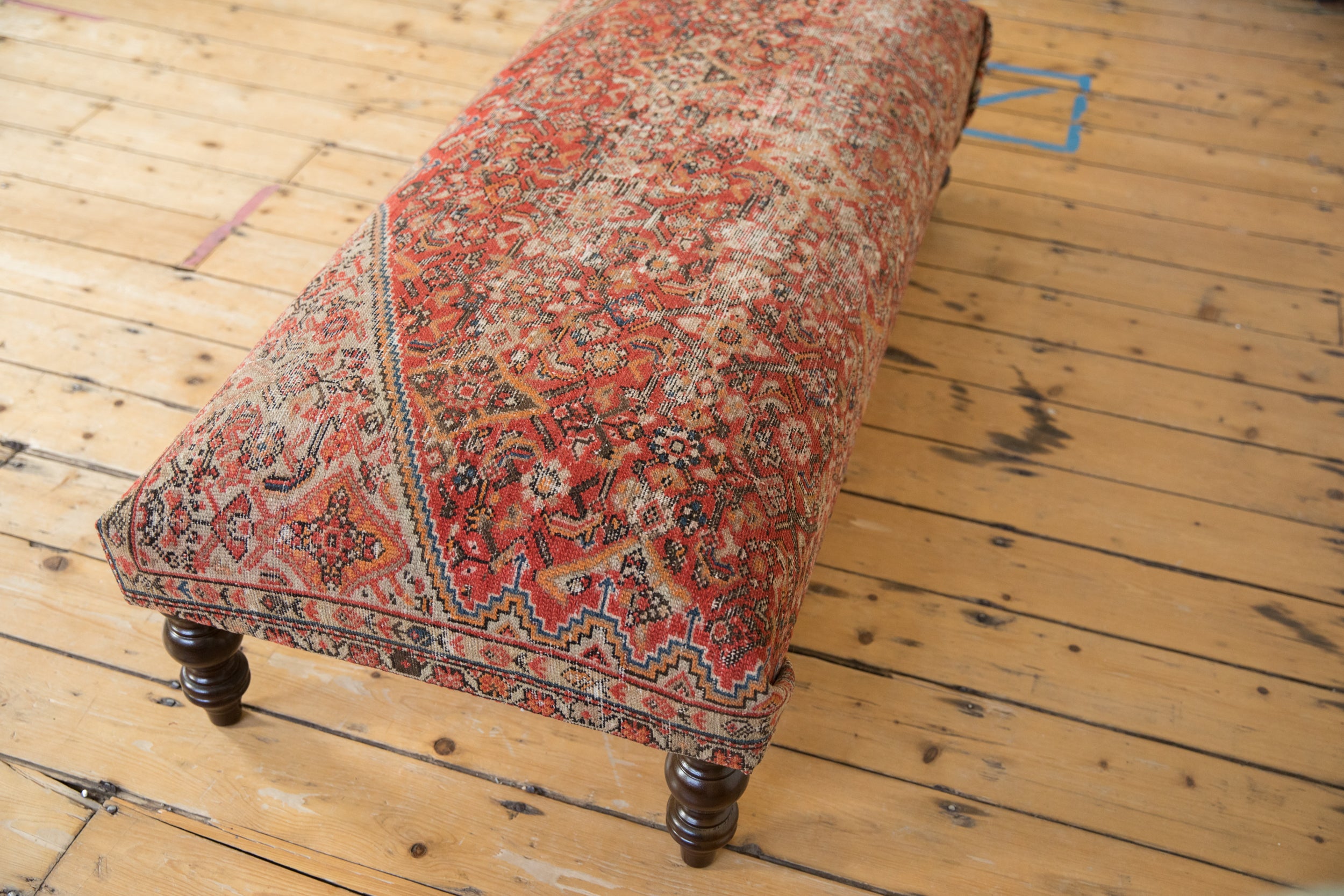 Vintage Persian Rug Ottoman Coffee Table