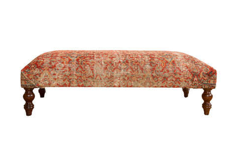 Vintage Persian Rug Ottoman Coffee Table