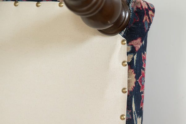 Vintage Persian Rug Ottoman Coffee Table // ONH Item: AS8097A11818A, Image 11