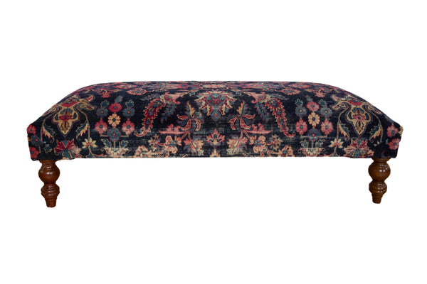 Vintage Persian Rug Ottoman Coffee Table // ONH Item: AS8097A11819A