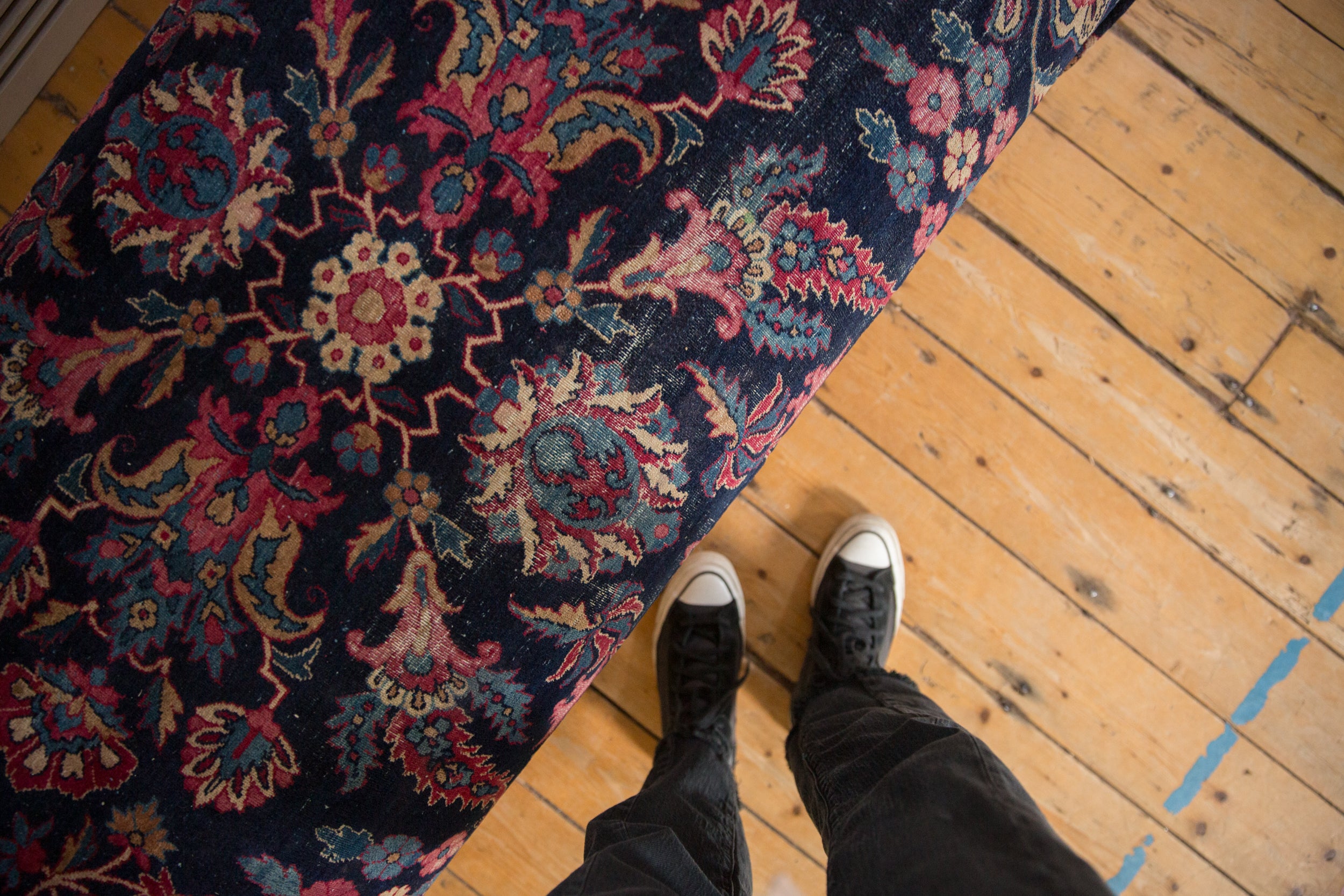 Vintage Persian Rug Ottoman Coffee Table // ONH Item: AS8097A11819A, Image 1