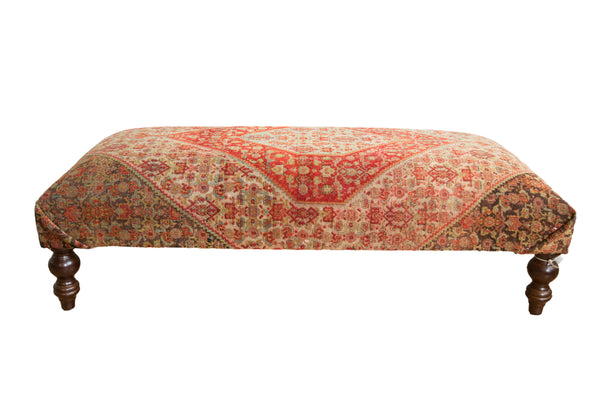 Vintage Persian Rug Ottoman Coffee Table // ONH Item AS8097A12000A