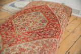 Finely hand-knotted Persian Senneh rug pattern in bold red-orange, sea blue and ivory.