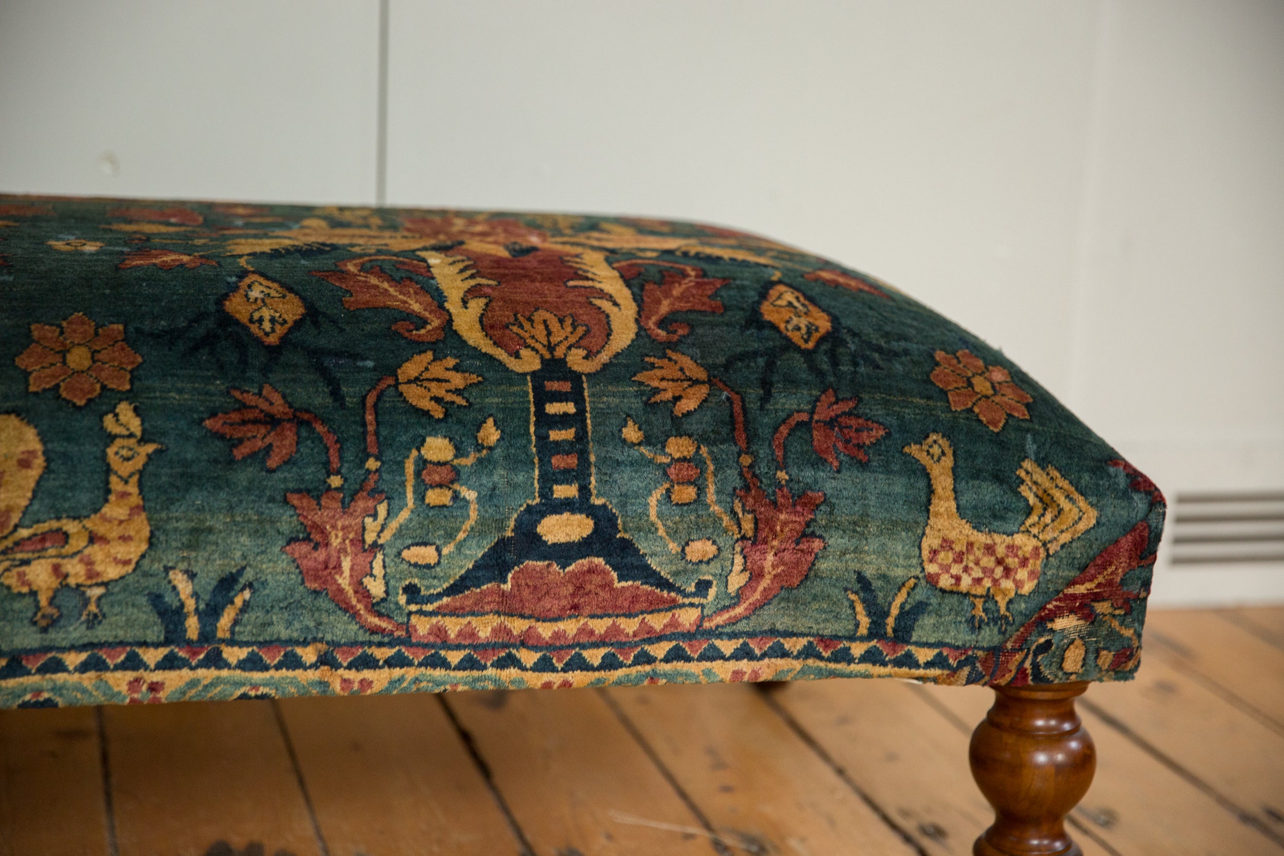 Reclaimed Antique Persian Rug Ottoman Coffee Table // ONH Item AS8097A13057A, Image 1