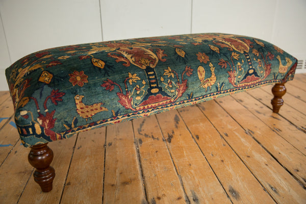 Reclaimed Antique Persian Rug Ottoman Coffee Table // ONH Item AS8097A13057A, Image 13