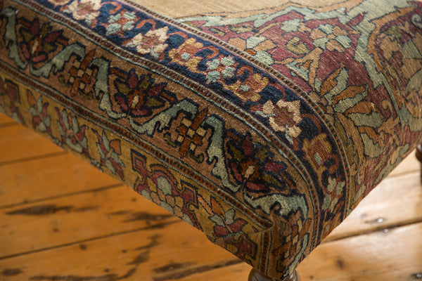 Antique Persian Kerman Rug Ottoman Coffee Table // ONH Item: AS8097A8094A, Image 12