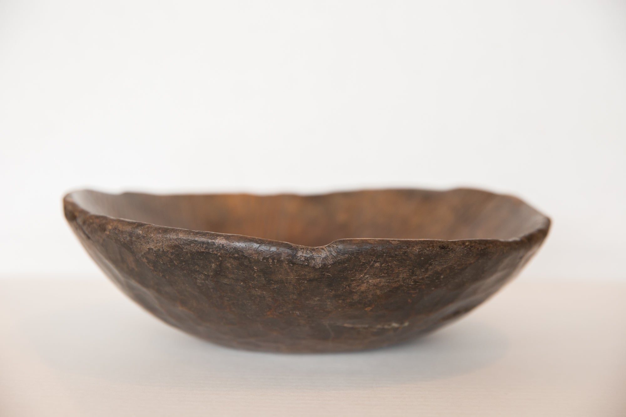 Vintage Hand Carved African Wooden Bowl Image 1