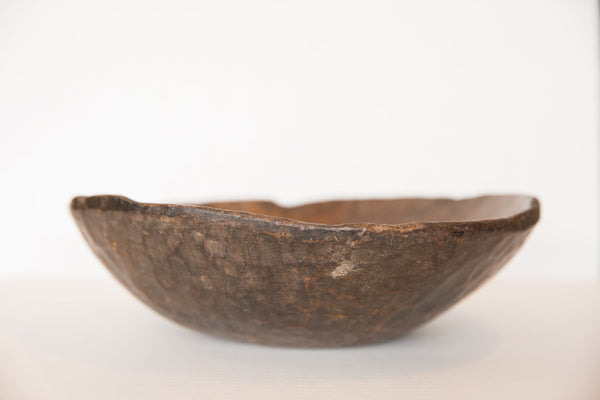 Vintage Hand Carved African Wooden Bowl Image 3
