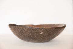 Vintage Hand Carved African Wooden Bowl Image 3