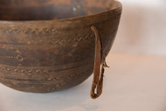 Vintage Hand Carved African Wooden Bowl Image 5