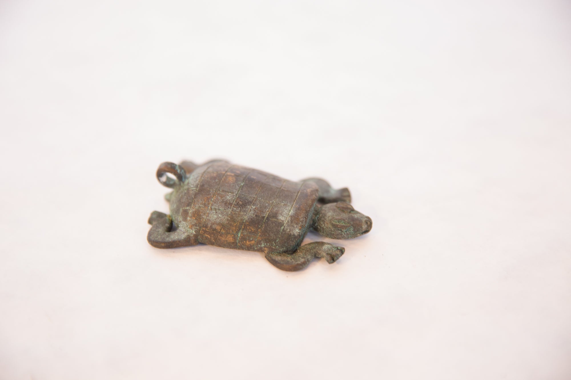 Vintage African Oxidized Copper Turtle with Small Head // ONH Item ab00490 Image 1