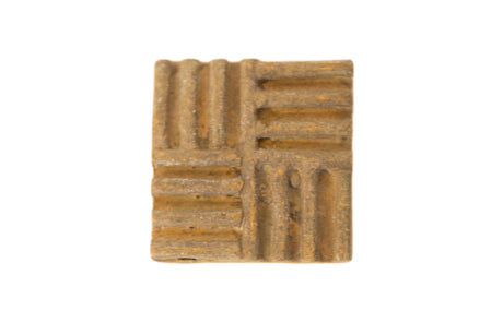 Vintage African Square Bronze Coin // ONH Item ab00552