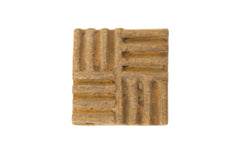 Vintage African Square Bronze Coin // ONH Item ab00552