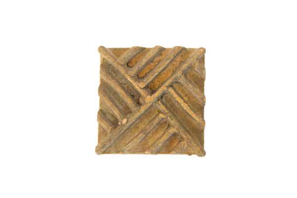 Vintage African Square Bronze Coin // ONH Item ab00567