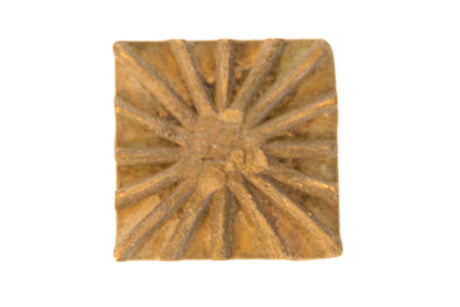 Vintage African Square Bronze Coin // ONH Item ab00568