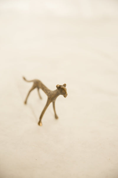 Vintage African Bronze Cheetah // ONH Item ab00584 Image 2