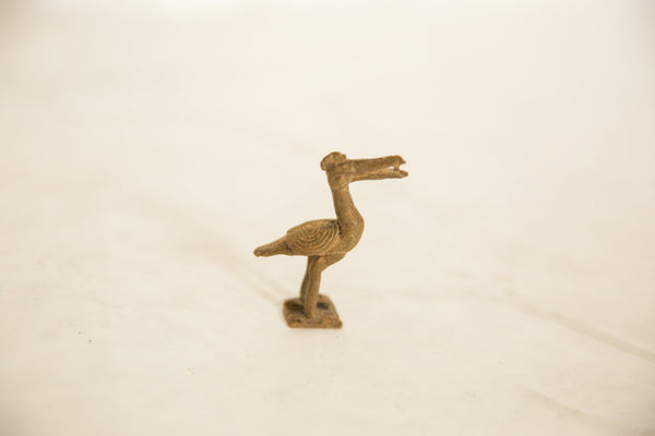 Vintage African Bronze Long Legged Bird // ONH Item ab00632 Image 1