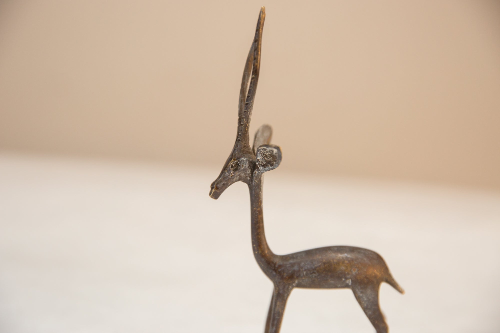 Vintage African Dark Bronze Gazelle // ONH Item ab00760 Image 1