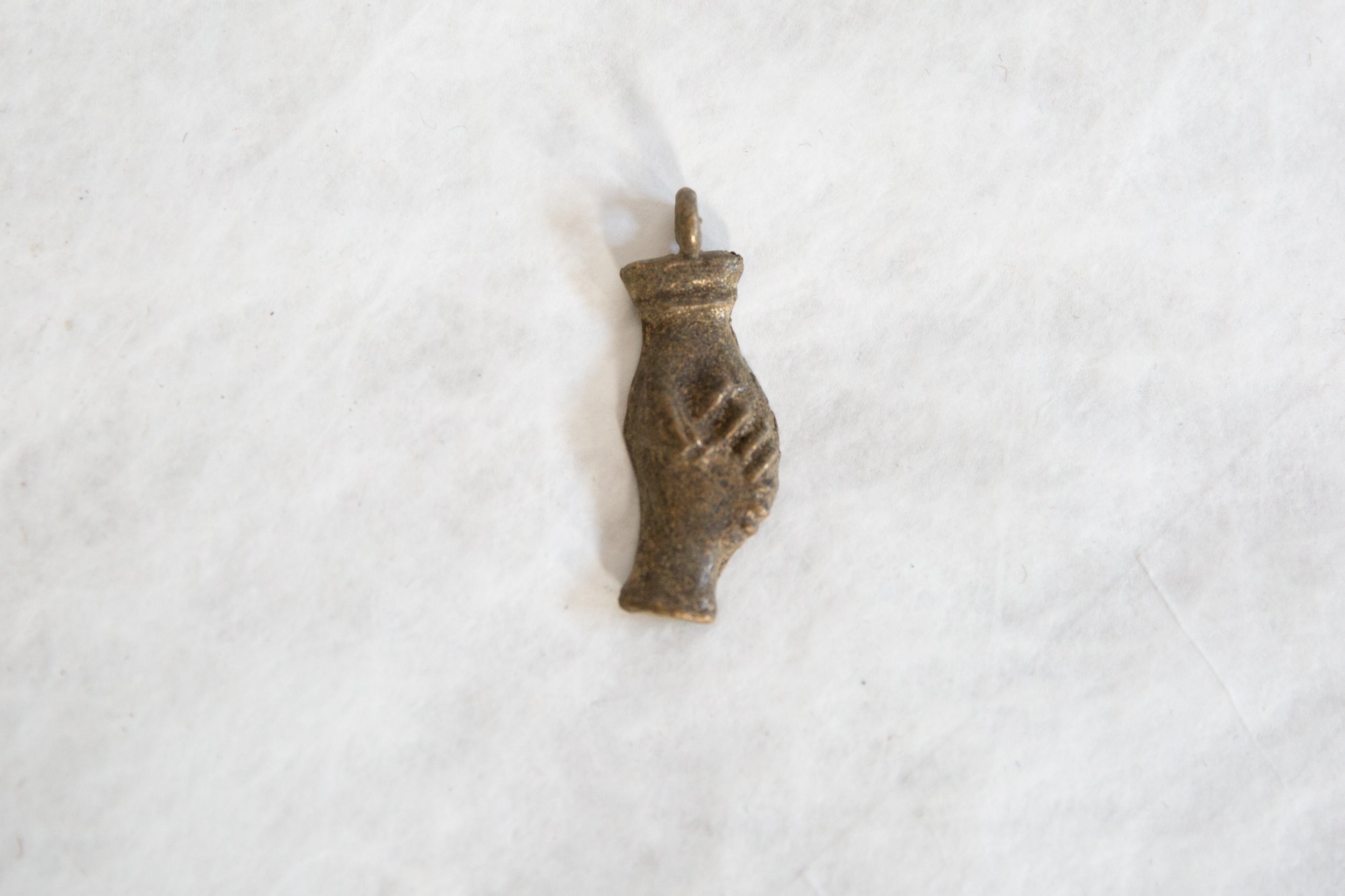 Vintage African Bronze Abstract Pendant // ONH Item ab00787 Image 1