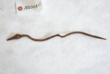 Aged iron texture and slithering form of an African snake.