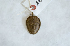 Vintage African Bronze Mask Pendant // ONH Item ab00889 Image 1