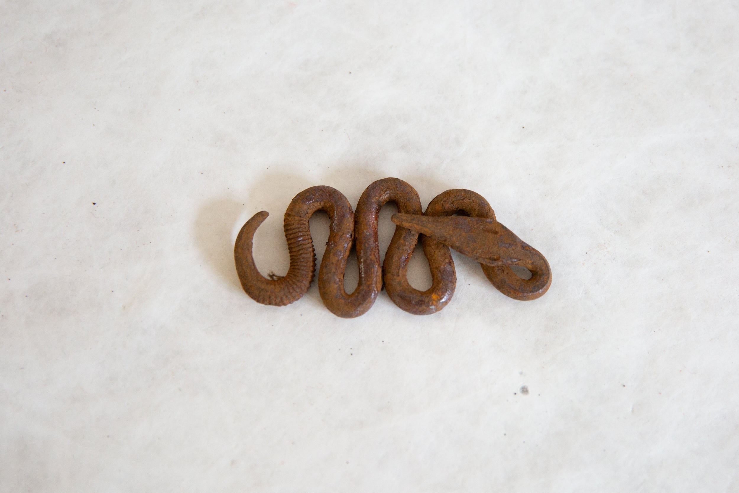 Vintage African Iron Head Back Snake // ONH Item ab00908 Image 1