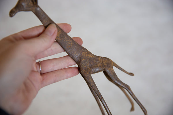 Vintage African Bronze Alloy Giraffe // ONH Item ab00918 Image 5