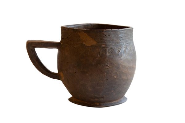 Vintage African Wooden Pitcher // ONH Item ab00943