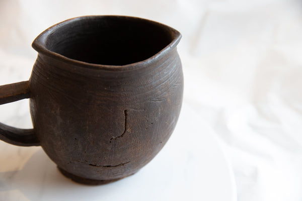 Vintage African Wooden Pitcher // ONH Item ab00945 Image 2