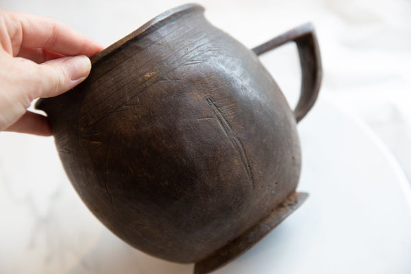 Vintage African Wooden Pitcher // ONH Item ab00945 Image 4