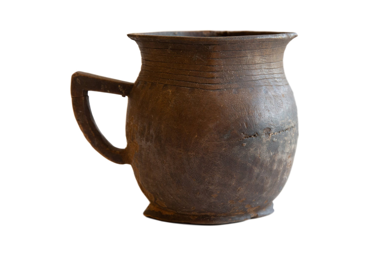 Vintage African Wooden Pitcher // ONH Item ab00947