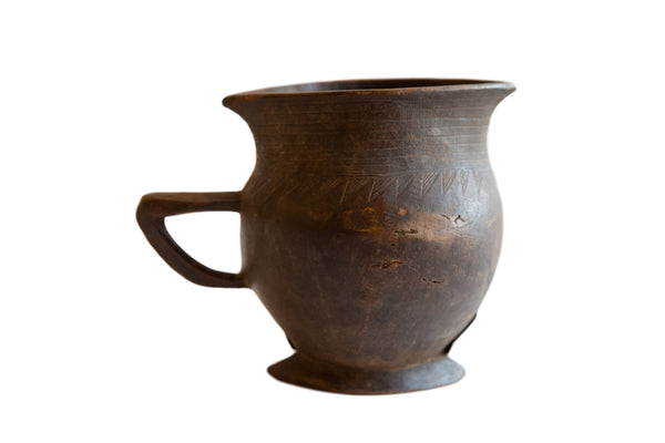 Vintage African Wooden Pitcher // ONH Item ab00948